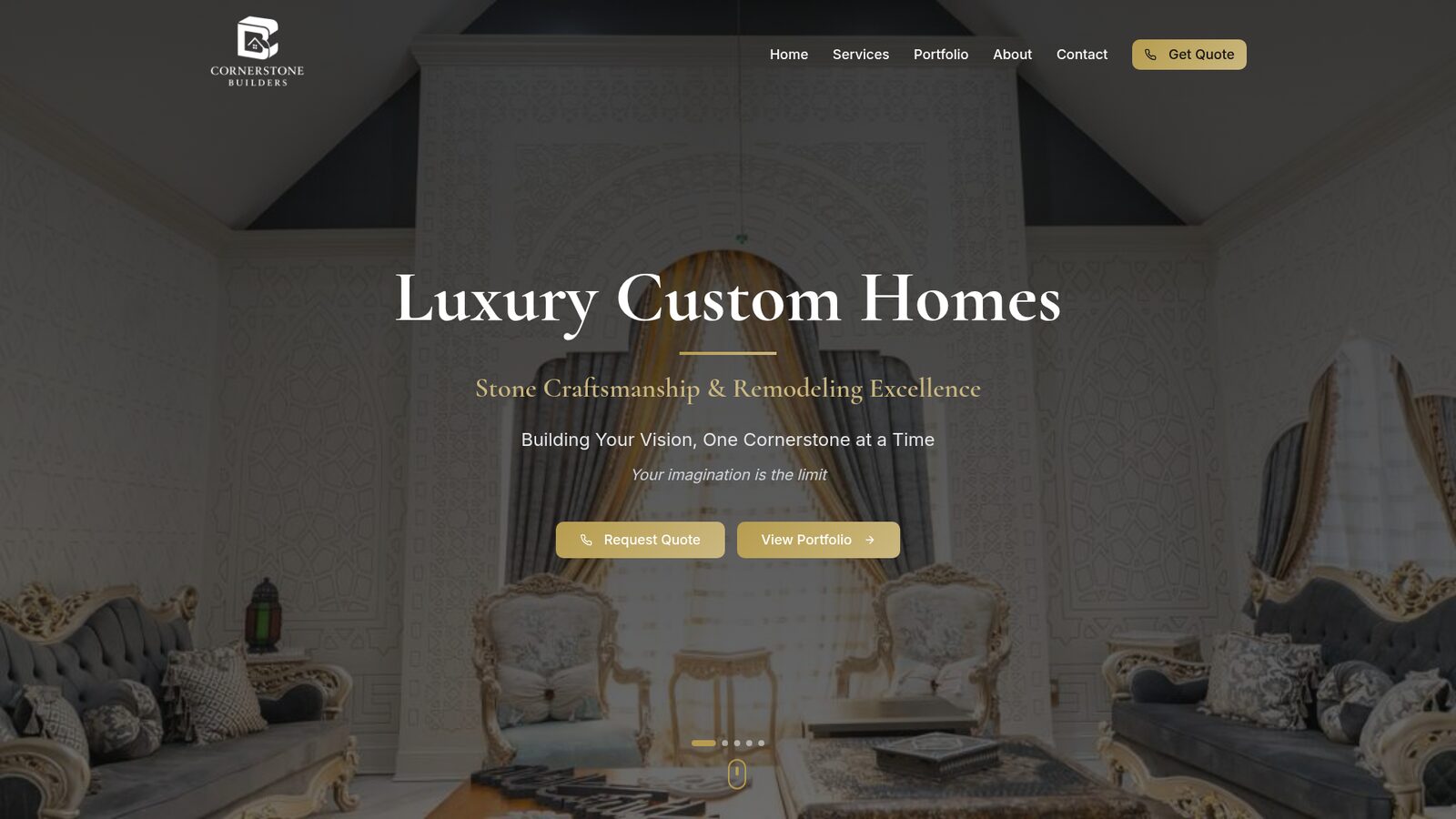 Cornerstone Builders website