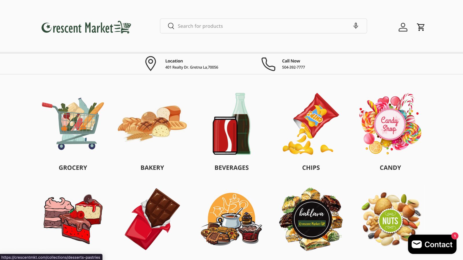 Crescent Market website